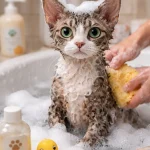 德文卷毛猫多久洗一次澡？