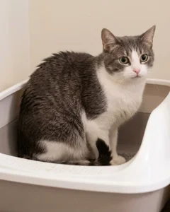 猫咪频繁蹲砂盆却无尿？