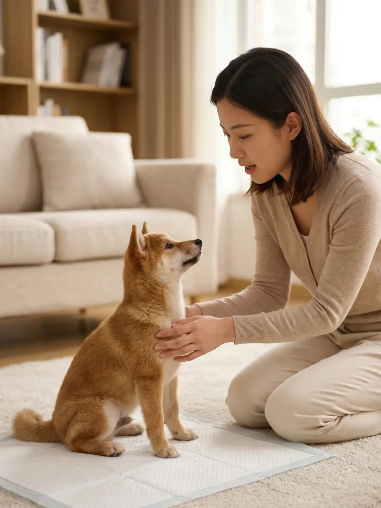新手养狗定点排便训练法