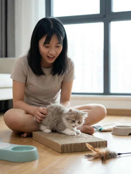 猫抓板摆放位置与使用效果解析