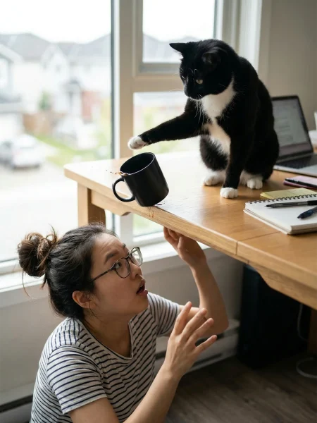 猫咪推东西行为原因解析指南