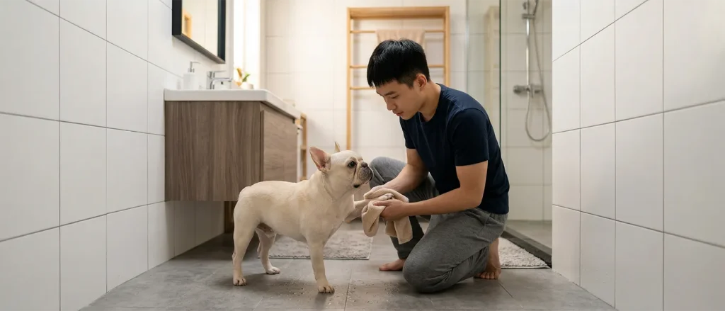 宠物回家光用湿巾擦脚够吗