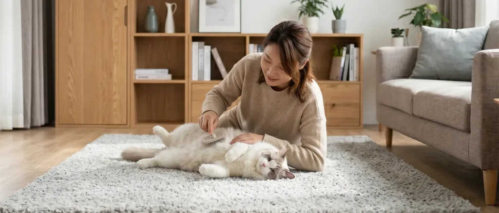 猫咪梳毛频率和方式长短毛差别大
