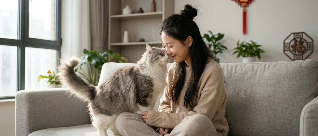猫咪蹭头和贴脸意思一样吗