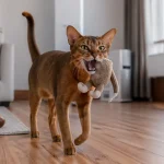 猫咪叼玩具嗷嗷叫的行为含义