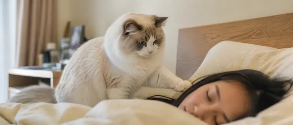 猫咪睡觉踩脸的原因与改变方法