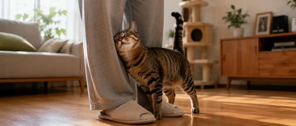 猫咪磨蹭你的腿是在做什么