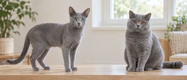 俄罗斯蓝猫和英短蓝猫有什么区别？