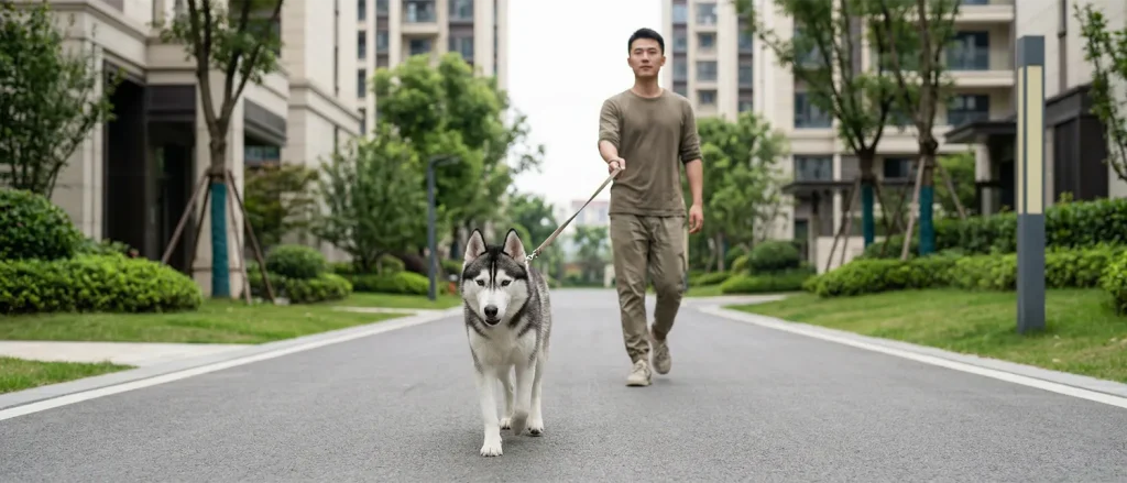 狗狗遛绳总是扯直的真正原因，不是力气大是这个问题没解决