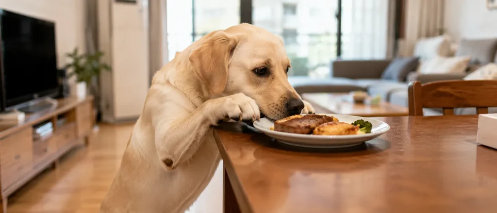 狗狗偷吃桌上食物的原因与解决方案