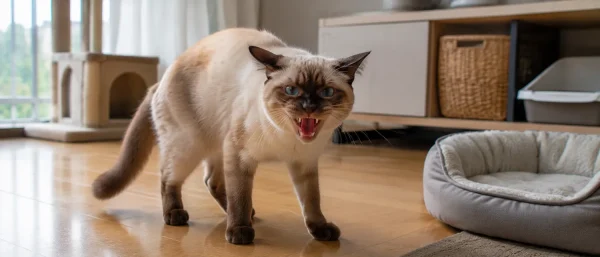 猫一直哈气，是威胁还是害怕