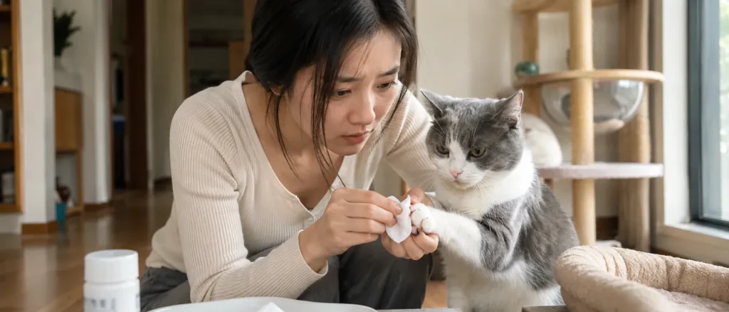 猫咪指甲剪出血，该怎么处理